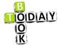 3D Book Today Crossword Royalty Free Stock Photo