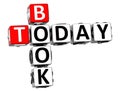 3D Book Today Crossword Royalty Free Stock Photo