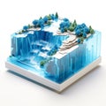3d Book Of Trees And Water: Multilayered Compositions And Energy-filled Illustrations