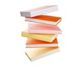 3d books flying stack