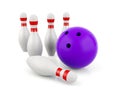 3D bowling and bowling pins