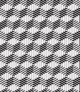 3d boxes geometric optical seamless pattern.