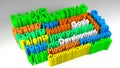 3D BRAND MARKETING word cloud Royalty Free Stock Photo