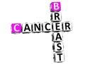 3D Breast Cancer Crossword Royalty Free Stock Photo