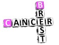 3D Brest Cancer Crossword Royalty Free Stock Photo