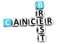 3D Brest Cancer Crossword Royalty Free Stock Photo