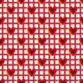 3d bright color red gold love fabric seamless pattern