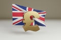 3D British Pound Symbol in front of the National Flag Royalty Free Stock Photo