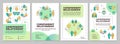 2D brochure with green codependent relationship thin icons