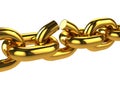 3d Broken gold chain