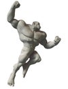 3D Brute Pose Reference Leaping Attack Royalty Free Stock Photo