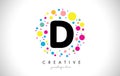 D Bubble Dots Letter Logo Design with Creative Colorful Bubbles.