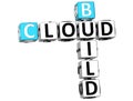 3D Build Cloud Crossword Royalty Free Stock Photo