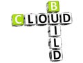3D Build Cloud Crossword Royalty Free Stock Photo