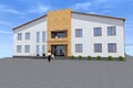 3d building design render