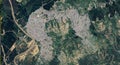 3D Buildings Rendering Tumbes Peru HD satellite image Royalty Free Stock Photo