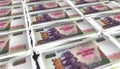 3D Bunch of 500 Zimbabwe Dollars Money Banknote Royalty Free Stock Photo
