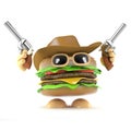 3d Burger cowboy