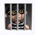 3d Burglar behind bars