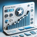 3D Business Account Review Dashboard with Growth Chart and Analytics Royalty Free Stock Photo
