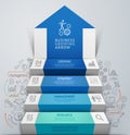 3d business arrow step staircase infographics. Royalty Free Stock Photo