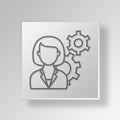 3D Business solution icon Business Concept