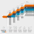 3d business staircase diagram template.