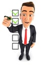 3d businessman checklist