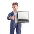 3d businessman executive pose wearing suit