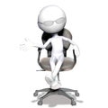 3d businessman figure talking and gesturing