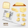 3d butter block, milk bar. Buttery package for breakfast, creamy milky product, calories and cooking ingredients