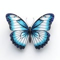 Cel-shaded 3d Butterfly On White Background Royalty Free Stock Photo