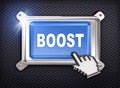 3d button hand cursor - boost