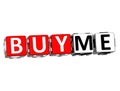 3D Buy Me Button Click Here Block Text Royalty Free Stock Photo