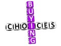 3D Buying Choices Crossword