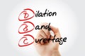 D and C - Dilation and Curettage acronym with marker, concept background Royalty Free Stock Photo