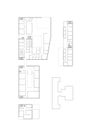 2D CAD drawing. Floor plan of the university building complex