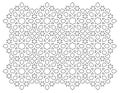 2D CAD drawing of Islamic geometric pattern. Islamic patterns use elements of geometry that are repeated in their designs. Royalty Free Stock Photo