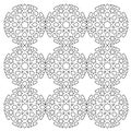 2D CAD drawing of Islamic geometric pattern. Islamic patterns use elements of geometry that are repeated in their designs. Royalty Free Stock Photo