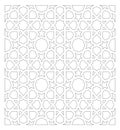 2D CAD drawing of Islamic geometric pattern. Islamic patterns use elements of geometry that are repeated in their designs. Royalty Free Stock Photo