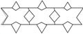 In a 2D CAD format, an Islamic geometric pattern is shown. Islamic patterns feature elements that repeat. The design is