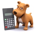 3d Calculating puppy