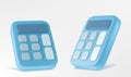 3d calculator icon vector education illustration Royalty Free Stock Photo