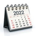 3D 2022 Calendar Icon Isolated on White Background Royalty Free Stock Photo