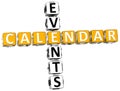 3D Callendar Events Crossword