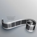 3d camera film strip vector background Royalty Free Stock Photo