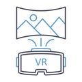 3d camera Flat inside vector icon which can easily modify or edit Royalty Free Stock Photo