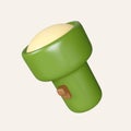 3d camping flashlight. elements for camping, hiking , summer camp, traveling, trip. icon isolated on white background Royalty Free Stock Photo