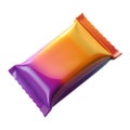 3d candy bar wrapper with gradient colors isolated on transparent background Royalty Free Stock Photo