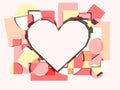 3d candy graphic big heart cute robot Royalty Free Stock Photo